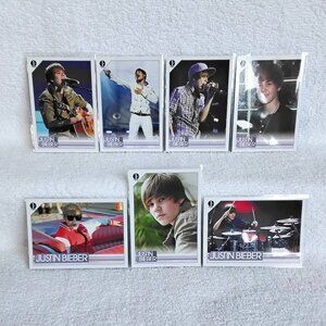 Group of 7 2010 Panini/Brovado Justin Bieber 1st Print Cards!!